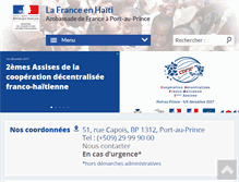 Tablet Screenshot of ambafrance-ht.org